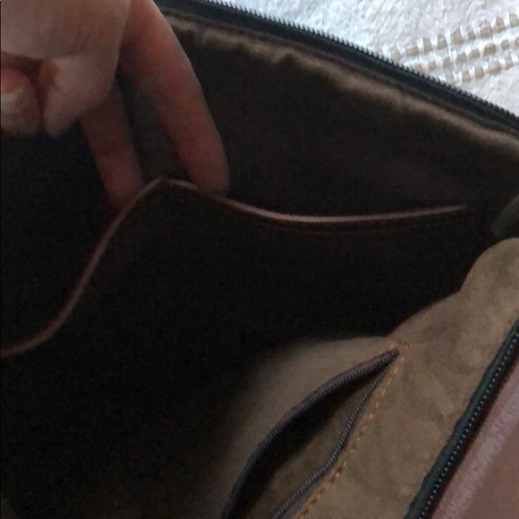 Black Leather and Embroidered Crossbody Bag - Picture 8 of 8